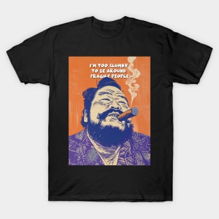 Puff Sumo: I’m Too Clumsy to Be Around Fragile People on a Dark Background T-Shirt